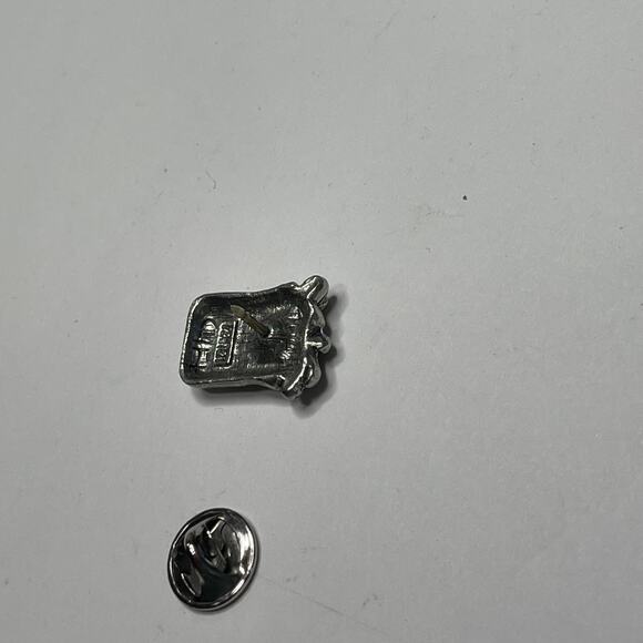 pewter gray tie tack brooch lapel pin COFFEE bag java petite about 1" jewelry - Picture 11 of 16